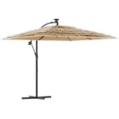 vidaXL Parasol met stalen paal 246x246x230 cm bruin