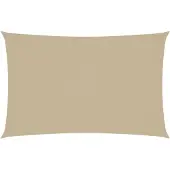 vidaXL Zonnescherm rechthoekig 2x5 m oxford stof beige