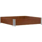 vidaXL Plantenbak 100x100 cm massief grenenhout bruin