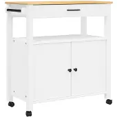 DKD Home Decor Keukenwagen MONZA, 84x40x90 cm, massief grenenhout