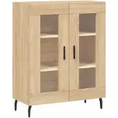vidaXL Dressoir Sonoma-eikenhout, 69,5 x 34 x 90 cm, houtvezel