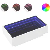 vidaXL LED-salontafel, wit, 90x50x30 cm, houtvezel