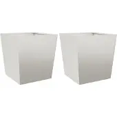 vidaXL Plantenbakken 2 st 50x50x50 cm roestvrij staal
