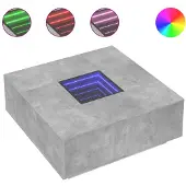 vidaXL Salontafel met Infinity-LED, betonkleur, 100x100x40 cm