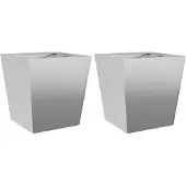 vidaXL Plantenbakken 2 st 40x40x40 cm gegalvaniseerd staal
