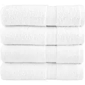 vidaXL Badhanddoeken SOLUND 4 st 600 g/m² 70x140 cm wit