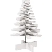 vidaXL Kerstdecoratie kerstboom 80 cm massief grenenhout wit
