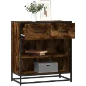 vidaXL Dressoir 68x35x76 cm bewerkt hout gerookt eikenkleurig