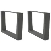 vidaXL Salontafelpoten 2 st V-vormig 50x(30-31,3) cm staal antraciet