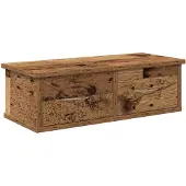 vidaXL Wandkast 60x26x18,5 cm bewerkt hout oud houtkleurig