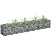 vidaXL Lit surélevé à gabion Acier galvanisé 180x30x30 cm145633