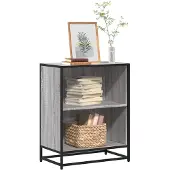 vidaXL Boekenkast 60x35x76 cm bewerkt hout grijs sonoma eikenkleurig