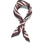 HEMA Damessjaal 70x70cm Satijn Strepen (rood)