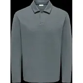Only & Sons onstrey life regular fit poloshirt met lange mouwen
