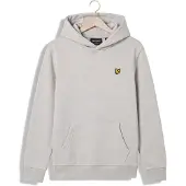 Lyle & Scott Jongens Truien & Vesten Brush Back Pullover Hoodie - Lichtgrijs - Maat 152/158