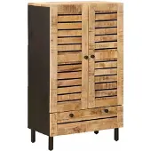 vidaXL Opbergkasten Naturel 60 x 33 x 100 cm Massief Mango Hout