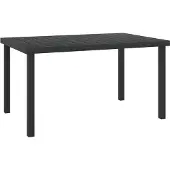 vidaXL Tuintafel 140x90x74 cm aluminium en HKC zwart