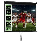 HOMCOM projectiescherm - stof, metaal - 244x183x8,6 cm - zwart