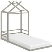 VitaliSpa vloerbed Roofy, Grijs, 90x200 met matras