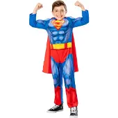 Rubies Superman Gewatteerd Pak Met Cape Op Maat Gemaakt 98-104 Cm