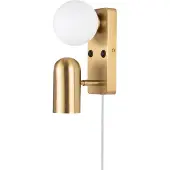Globen Lighting Doppio wandlamp geborsteld messing