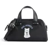 Karl Lagerfeld Schoudertas 'Ikon Choupette' lichtblauw / zwart / wit