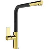 Mexen Flora keukenmengkraan, goud/zwart gespikkeld - 670401-75