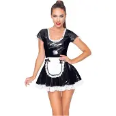 Black Level Vinyl Maid's Jurk S