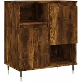 vidaXL Dressoir 60x35x70 cm bewerkt hout gerookt eikenkleurig