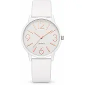 LGT JWLS Brent Wit Dameshorloge met Roségoudkleurige Cijfers
