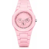 LGT JWLS Windsor Roze Kunststof Horloge met Ton-sur-ton Wijzerplaat