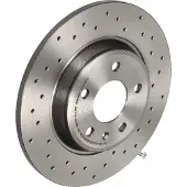 Brembo Remschijf 08A7591X achter, gelocht, geperforeerd, volledig, 1 Stuk