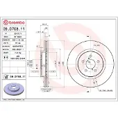 Brembo Remschijf 09D76811 voorkant, geventileerd, 1 stuk