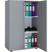 VCM Kantoormeubel met 3 vakken | moderne archiefkast met draaideuren | Afmetingen ca. B. 70 x H. 110 x D. 40 cm – Lona 3-compartiment