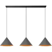 Lucide SPITZE - Hanglamp - 3xE27 - Grijs - Vibes