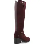 Hush puppies Heidi Leren Dames Bordeaux Hoge Enkelboots met Hak
