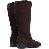 Hush puppies Isabella Lange Suède Dames Chocolade Winter Knie Hoge Laarzen