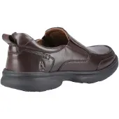 Hush puppies Harold Leer Heren Bruine Slim Fit Instappers