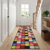vidaXL Tapijt Runner LESAKA kleurrijk 50 x 250 cm Diamantvelvet