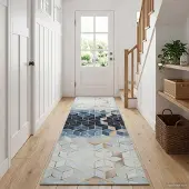 vidaXL Tapijt Runner LESAKA zilver 100 x 350 cm Diamantvelvet
