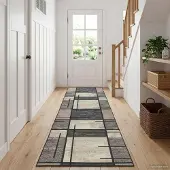 vidaXL Tapijt Runner LESAKA Bruin 80 x 300 cm Diamantvelvet