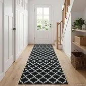 vidaXL Tapijt Runner LESAKA Zwart en wit 100 x 100 cm Diamantvelvet