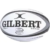 Gilbert rugbybal Pulsar wedstrijdbal maat 5 zwart grijs.