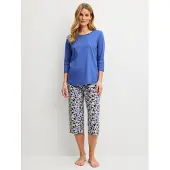 Calida Pyjama 'Flower Dreams' saffier