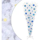 vidaXL Kunstkerstboom met 150 LED Wit 120 cm PVC en Staal
