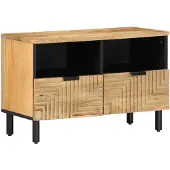 vidaXL TV-kast, bruin, 70x33x46 cm, massief mangohout