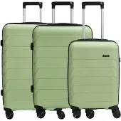 D&N Kofferset 'Travel Line 4100' pastelgroen