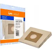 Invest-de 5x Papieren Stofzuigerzakken voor Zelmer Olek ZVC411P ZVC421PB