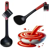 Ambition Savant Opscheplepel Nylon 34cm - Zwart/Rood