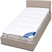 Famanu – Gewatteerde matrasbeschermer 140x200 cm met 4 hoekelastieken, ademend en wasbaar